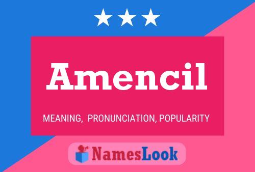 Amencil Name Poster