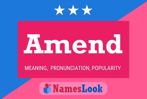 Amend Name Poster