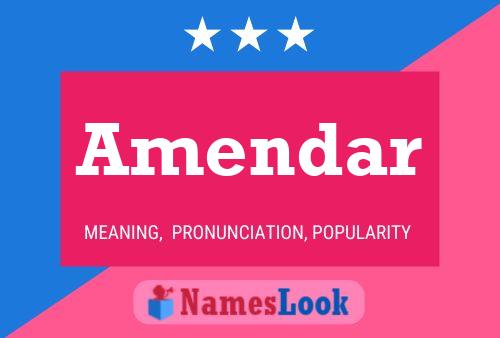 Amendar Name Poster