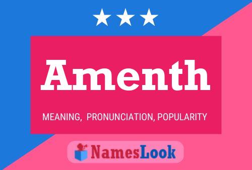 Amenth Name Poster