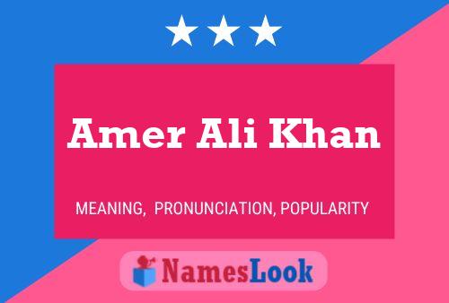 Amer Ali Khan Name Poster