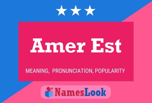 Amer Est Name Poster