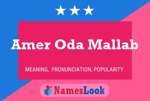 Amer Oda Mallab Name Poster