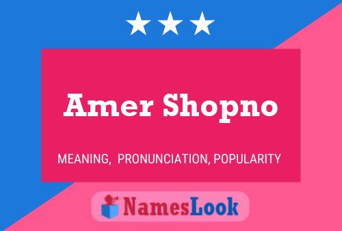 Amer Shopno Name Poster