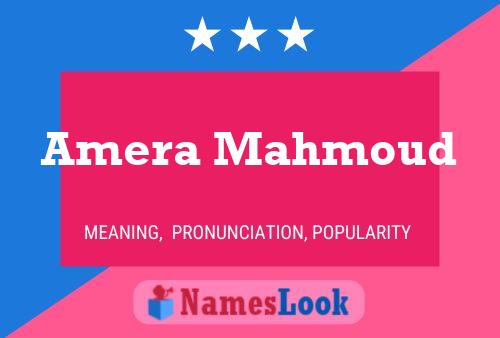 Amera Mahmoud Name Poster