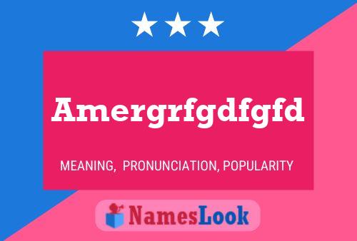 Amergrfgdfgfd Name Poster