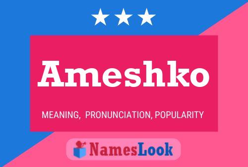 Ameshko Name Poster