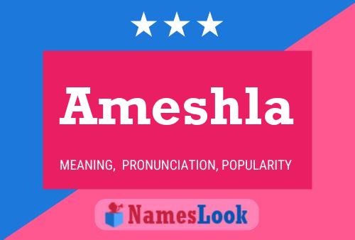 Ameshla Name Poster