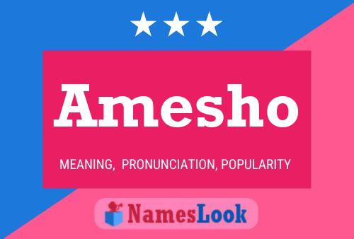 Amesho Name Poster