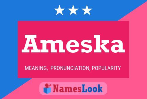 Ameska Name Poster