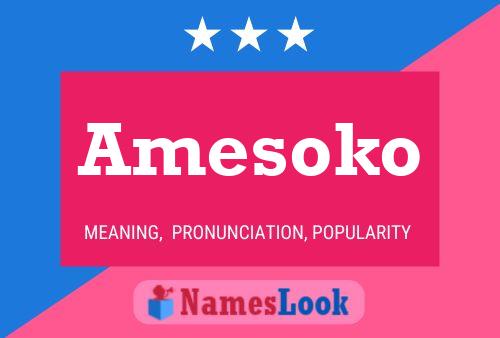 Amesoko Name Poster