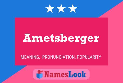 Ametsberger Name Poster