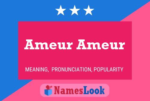 Ameur Ameur Name Poster