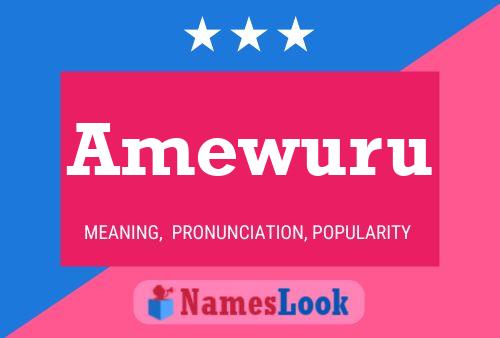 Amewuru Name Poster