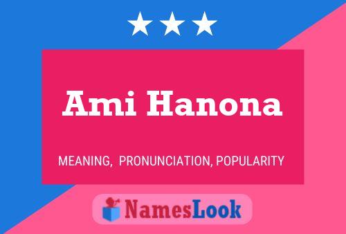 Ami Hanona Name Poster