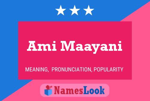 Ami Maayani Name Poster