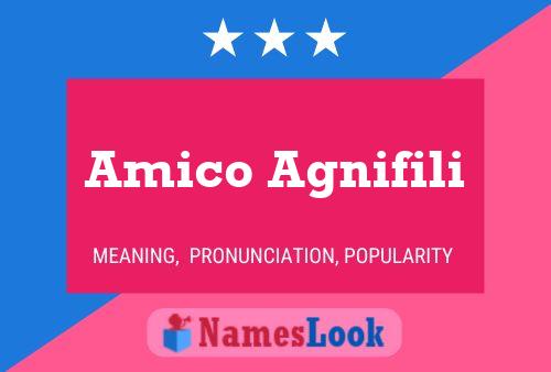 Amico Agnifili Name Poster