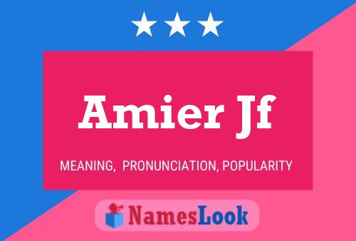 Amier Jf Name Poster