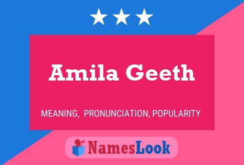 Amila Geeth Name Poster