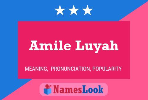 Amile Luyah Name Poster