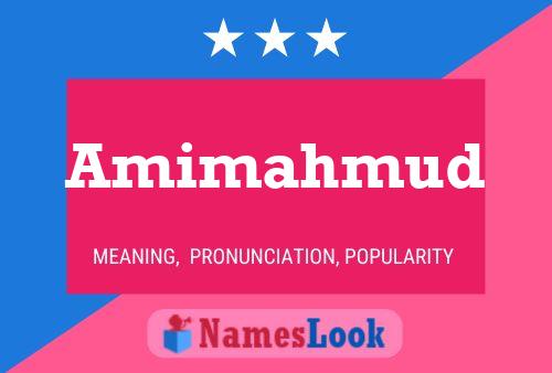 Amimahmud Name Poster