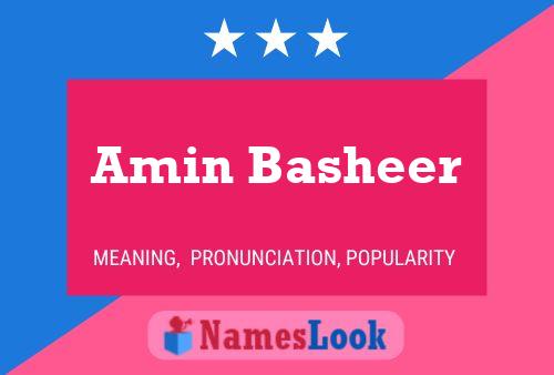 Amin Basheer Name Poster