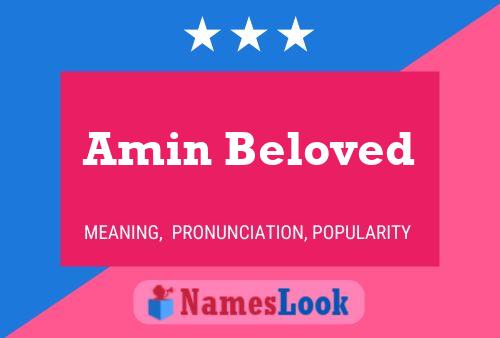 Amin Beloved Name Poster