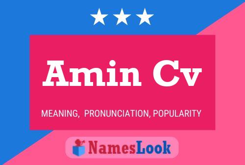 Amin Cv Name Poster