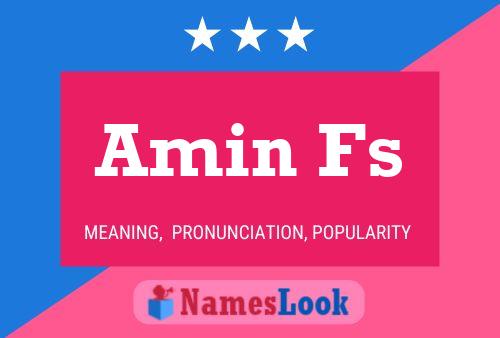 Amin Fs Name Poster