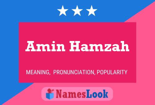 Amin Hamzah Name Poster