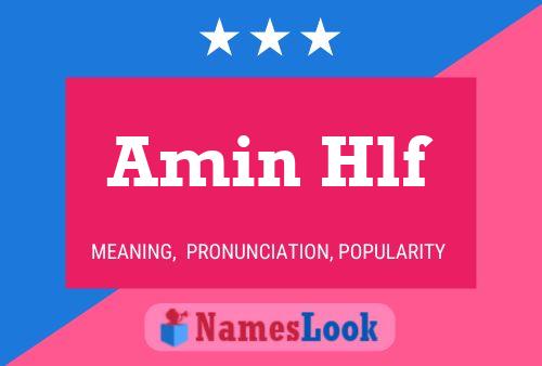 Amin Hlf Name Poster