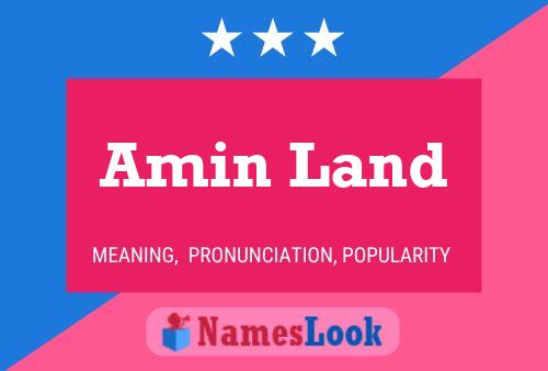 Amin Land Name Poster