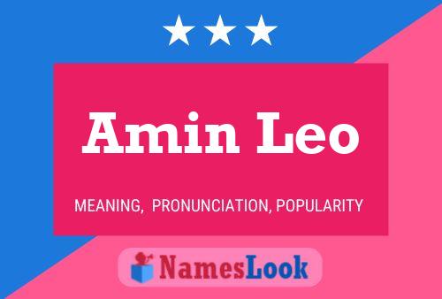 Amin Leo Name Poster