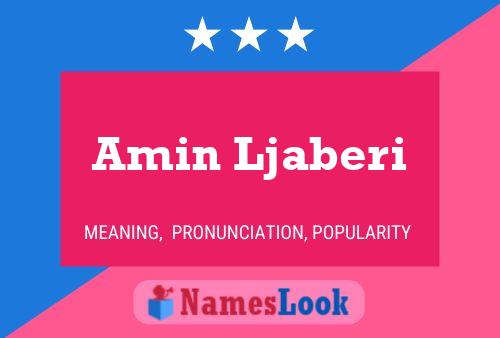 Amin Ljaberi Name Poster