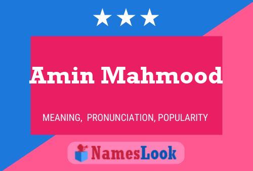 Amin Mahmood Name Poster