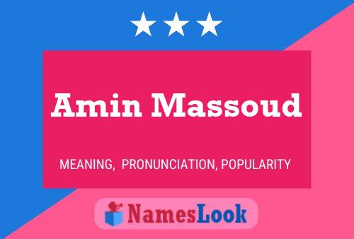 Amin Massoud Name Poster