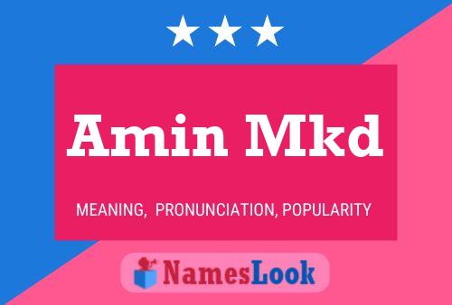 Amin Mkd Name Poster