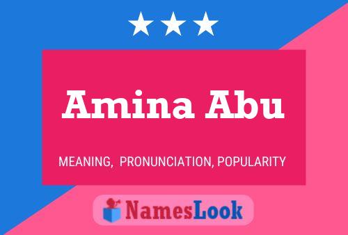 Amina Abu Name Poster