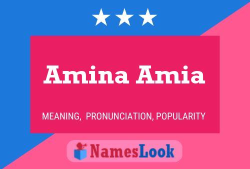 Amina Amia Name Poster