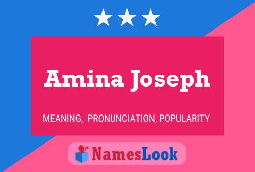 Amina Joseph Name Poster