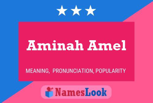 Aminah Amel Name Poster