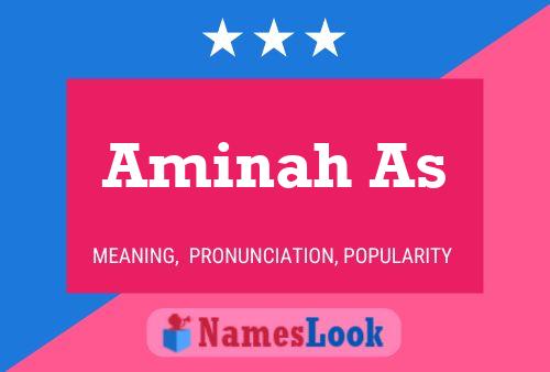 Aminah As Name Poster