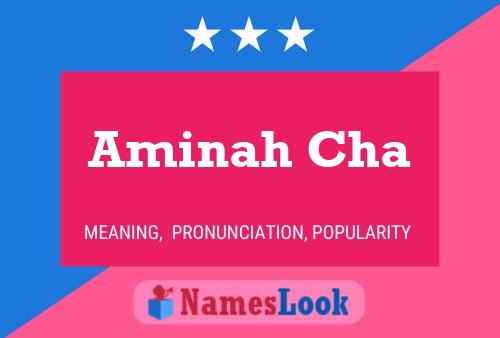 Aminah Cha Name Poster