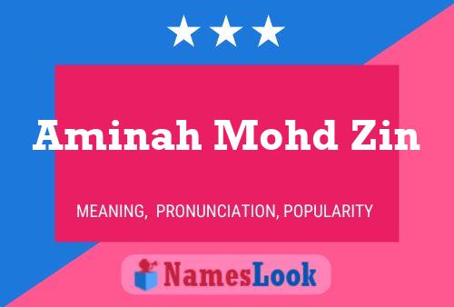 Aminah Mohd Zin Name Poster