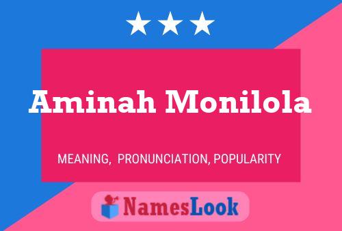 Aminah Monilola Name Poster