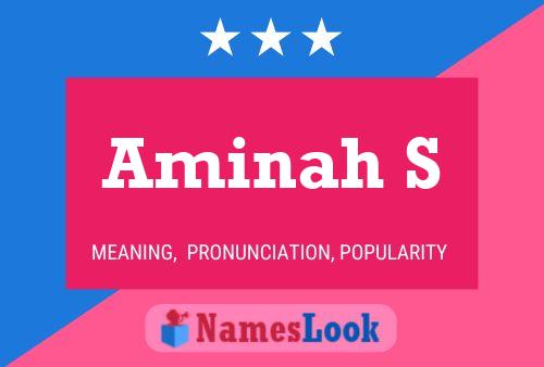 Aminah S Name Poster