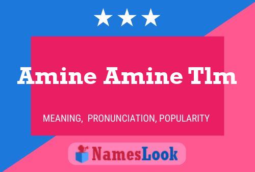 Amine Amine Tlm Name Poster