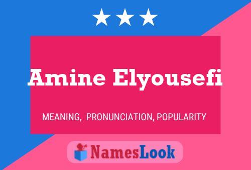 Amine Elyousefi Name Poster