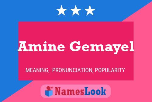 Amine Gemayel Name Poster