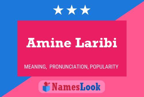 Amine Laribi Name Poster